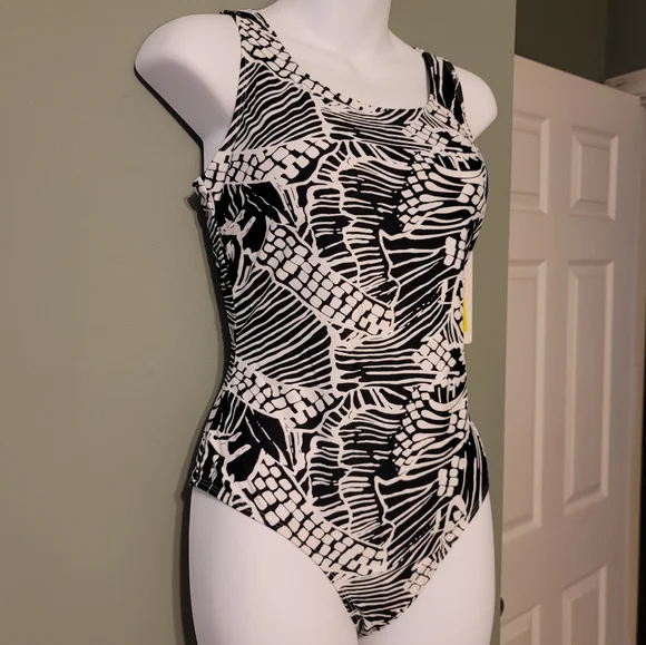 Emily B. Black white swim NWT - Picture 3 of 11